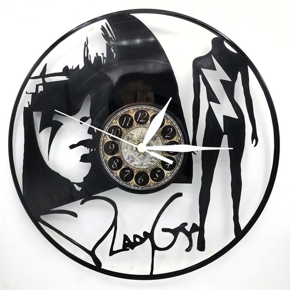 Lady Gaga Vinyl Record Clock Wall Art - Makes A Great Gift For A Gaga Fan